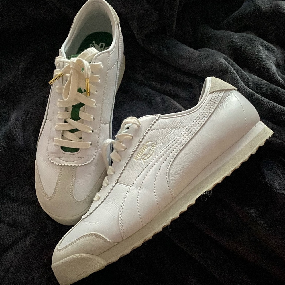 Puma White Leather Sneakers - 11